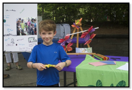 Boy with butterfly